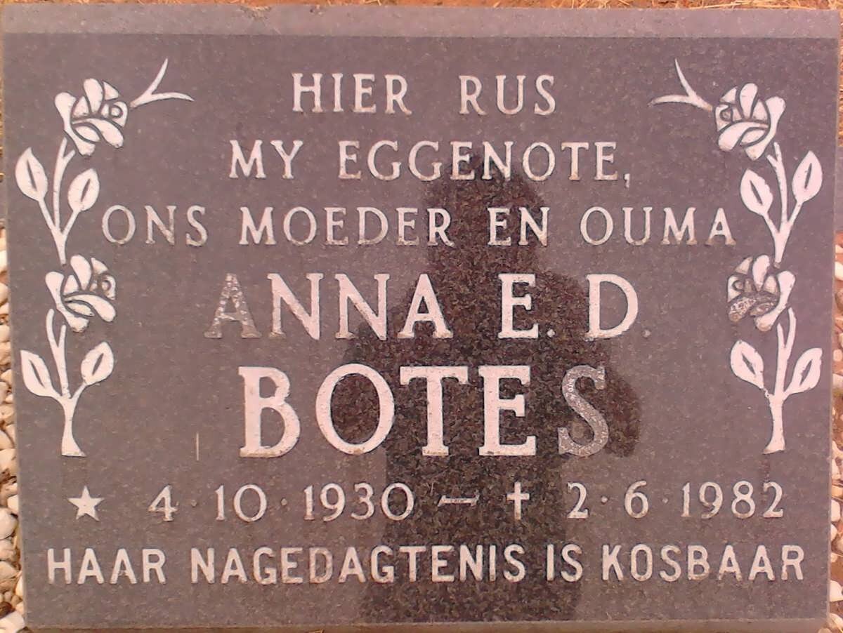 BOTES Anna E.D. 1930-1982