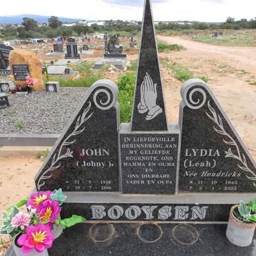 BOOYSEN John 1938-2006 & Lydia HENDRICKS 1943-2003