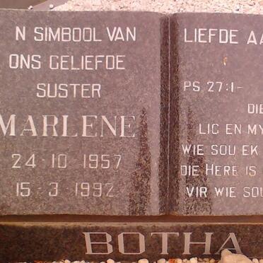 BOTHA Marlene 1957-1992