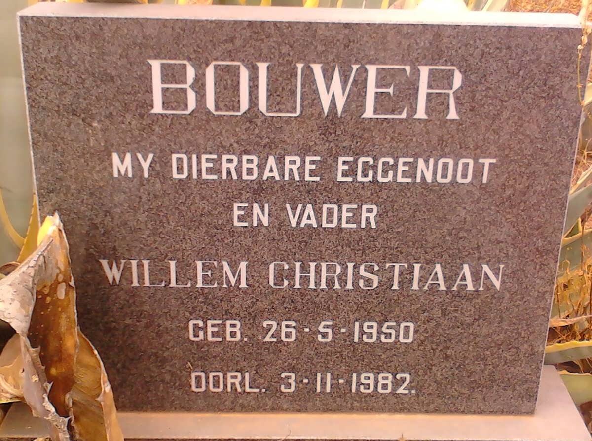 BOUWER Willem Christiaan  1950-1982