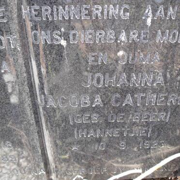 BREYTENBACH Jacob Cornelis 1918-1989 &amp; Johanna Jacoba Catherina DE BEER 1923-