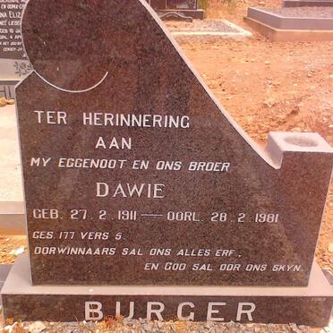 BURGER Dawie 1911-1981