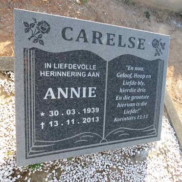 CARELSE Annie 1939-2013