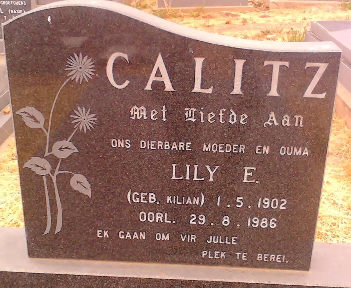 CALITZ Lily E. 1902-1986