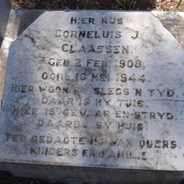 CLAASSEN Cornelis Johannes 1908-1944