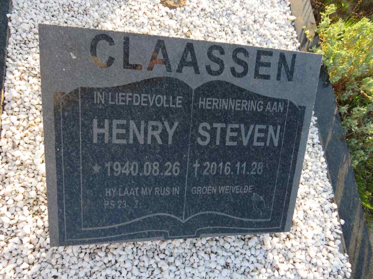 CLAASSEN Henry Steven 1940-2016