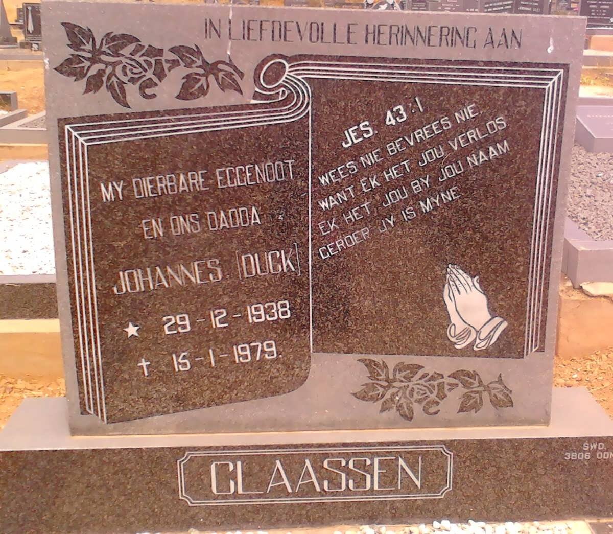 CLAASSEN Johannes 1938-1979