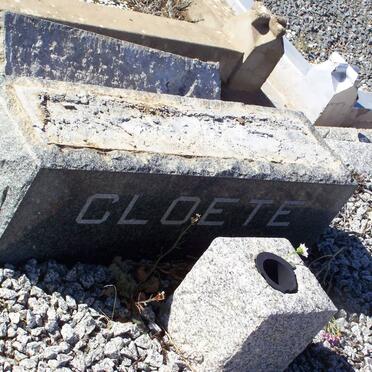 CLOETE Pieter Jacobus 1892-1954 &amp; Maria Elizabeth Catherina 1888-1969