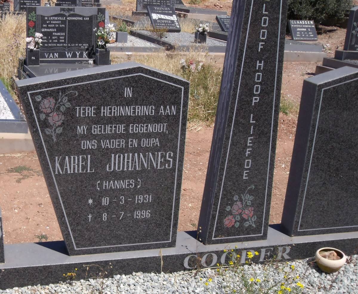 COOPER Karel Johannes 1931-1996