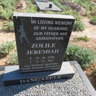 DANGAZELE Zolile Jeremiah 1950-2013