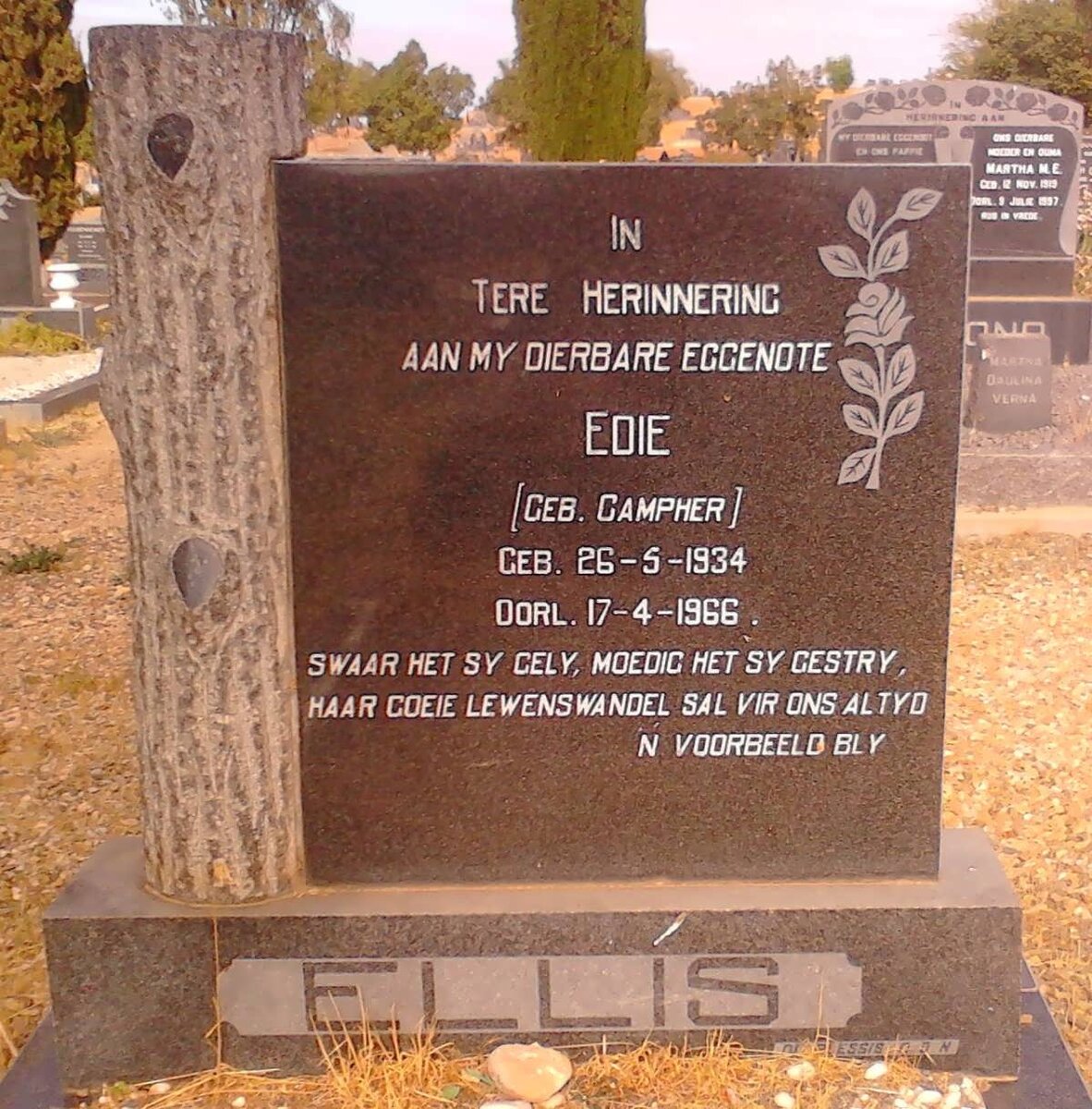 ELLIS Edie nee CAMPHER  1934-1966