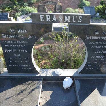 ERASMUS Samuel Deon 1926-1983 & Johanna Petronella ALBERTS 1927-1997