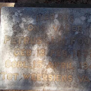 FOURIE Petrus J.N. 1872-1942
