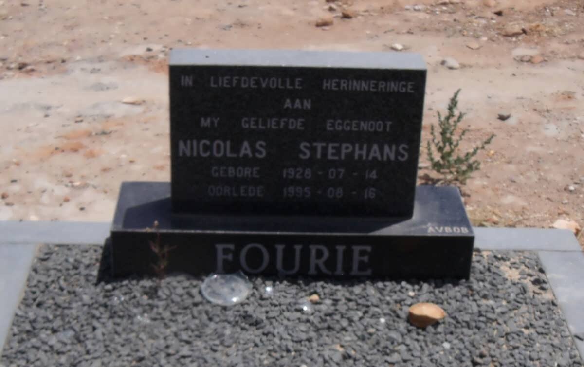 FOURIE Nicolas Stephans 1928-1995