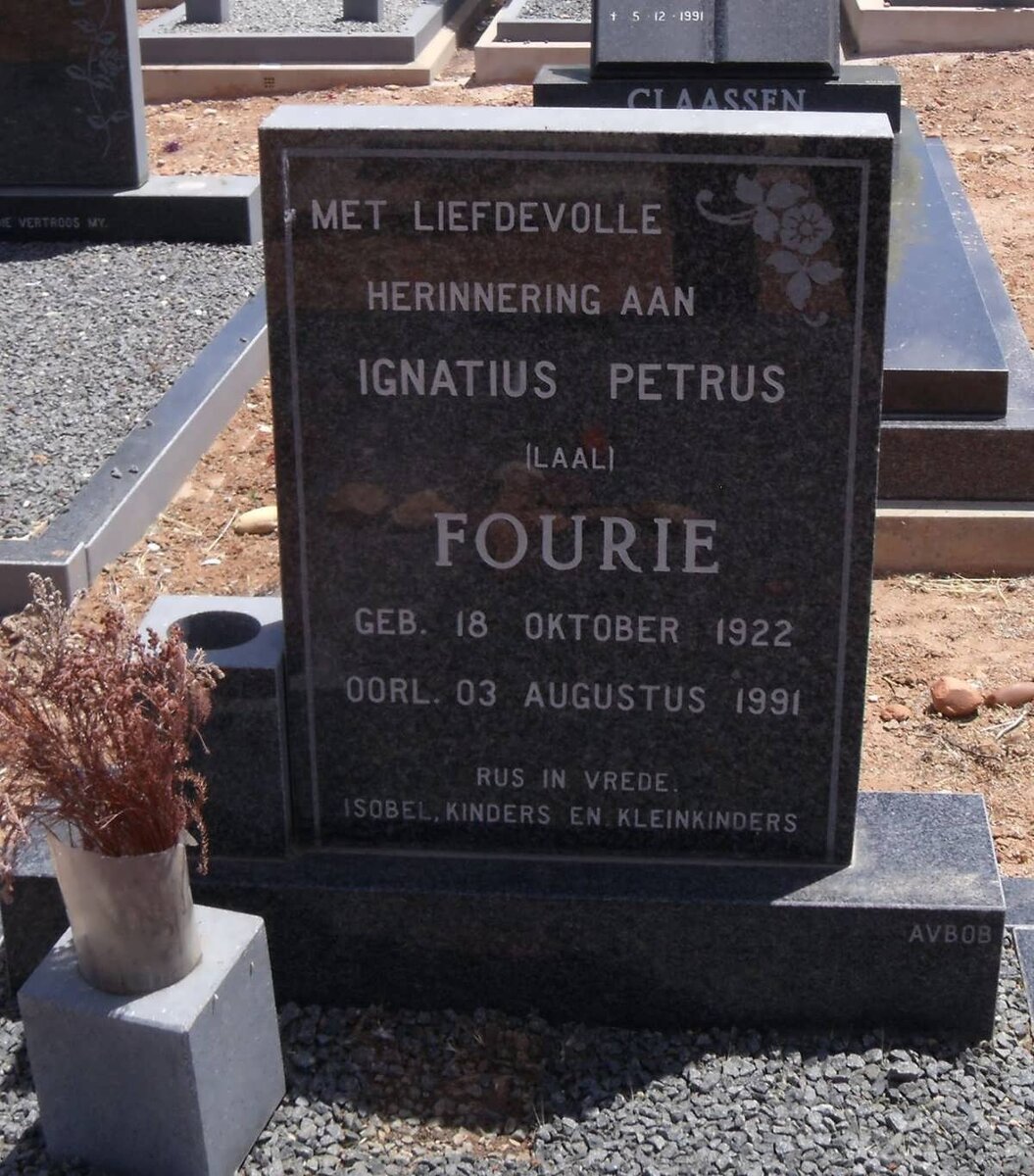 FOURIE Ignatius Petrus 1922-1991