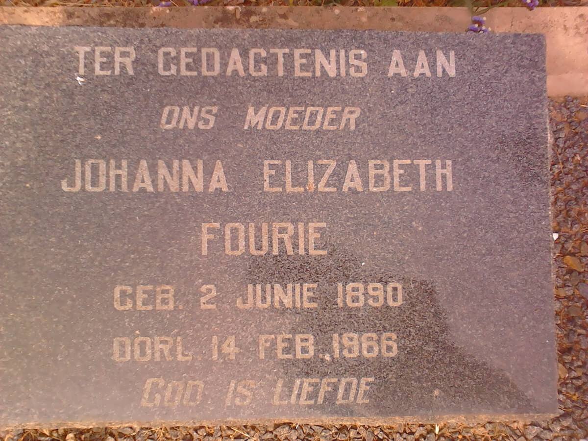 FOURIE Johanna Elizabeth 1890-1966