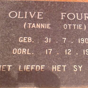 FOURIE Olive 1906-1987