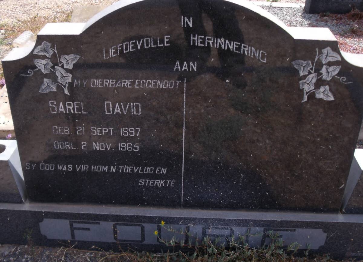 FOURIE Sarel David 1897-1965