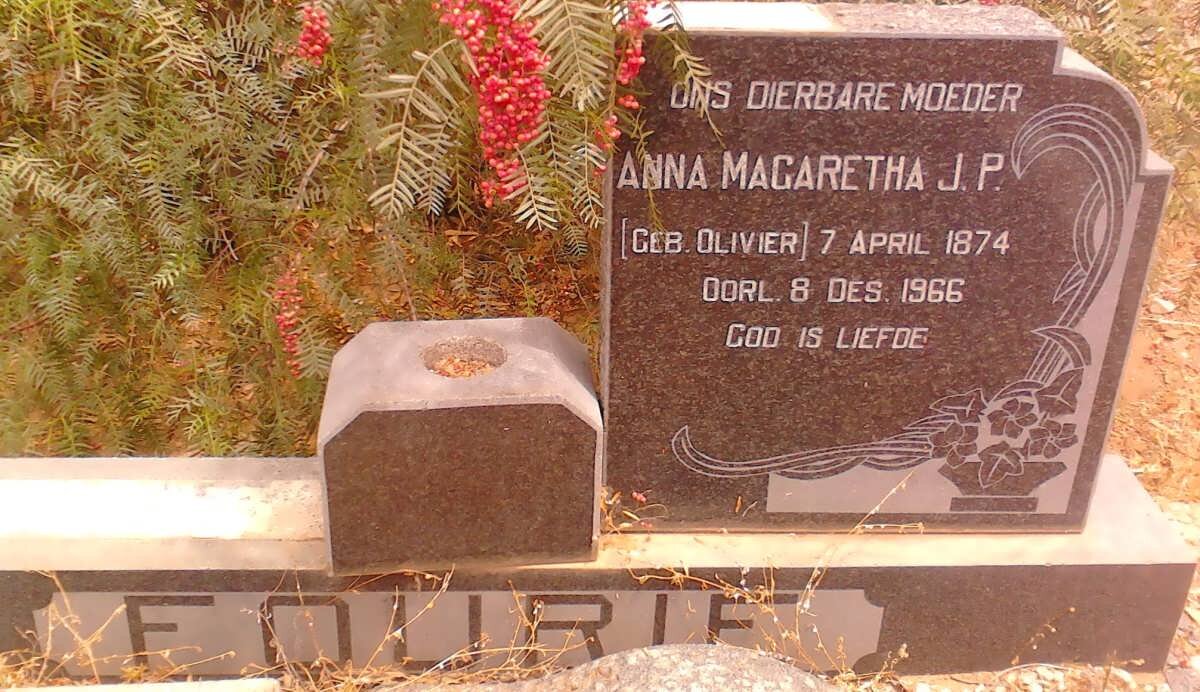 FOURIE Anna Magaretha J.P. nee OLIVIER 1874-1966