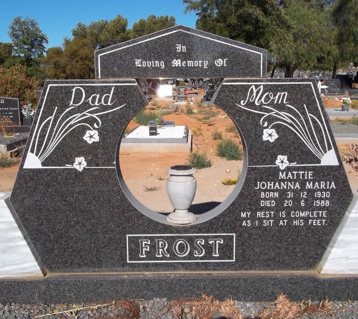 FROST Mattie Johanna Maria 1930-1988