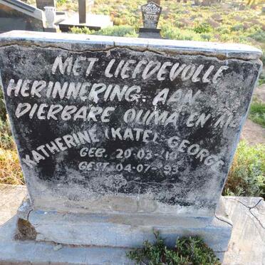 GEORGE Katherine 1910-1993