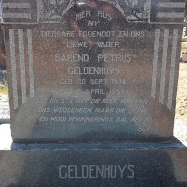 GELDENHUYS Barend Petrus 1904-1955