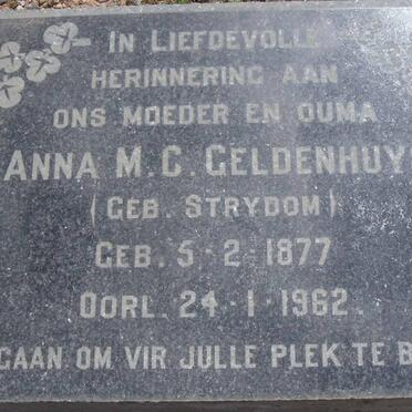 GELDENHUYS Anna M.C. nee STRYDOM 1877-1962