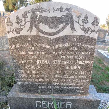 GERBER Stephanus Johannes 1887-1958 & Elizabeth Helena 1893-1978