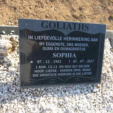 GOLIATHS Sophia 1952-2017