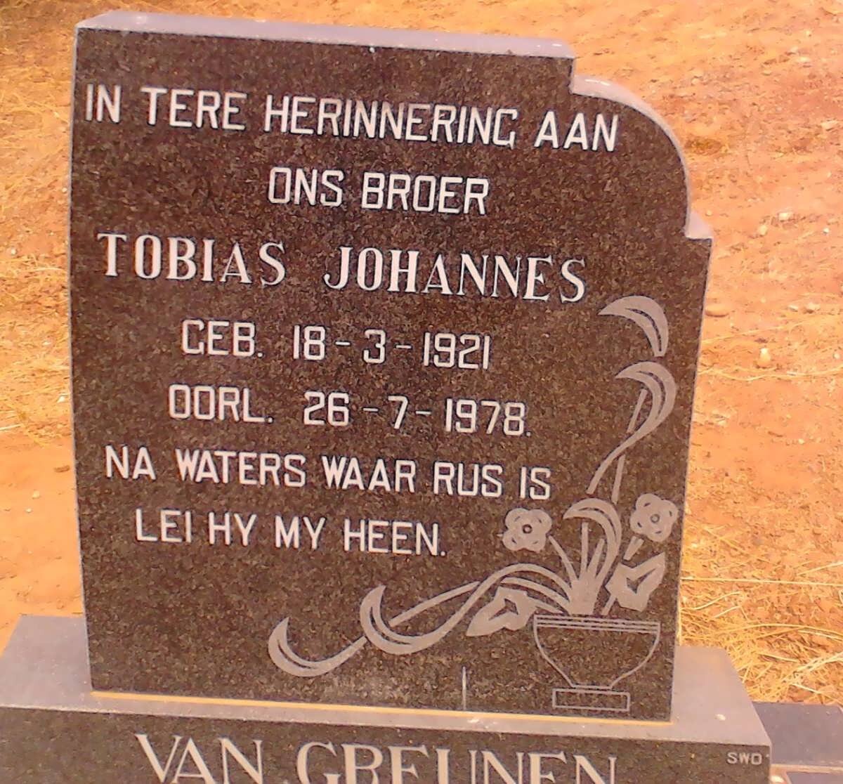GREUNEN Tobias Johannes, van 1921-1978