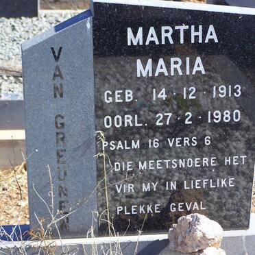 GREUNEN Martha Maria, van 1913-1980