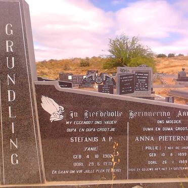 GRUNDLING Stefanus A.P. 1902-1979 &amp; Anna Pieternella DE JAGER 1899-1989