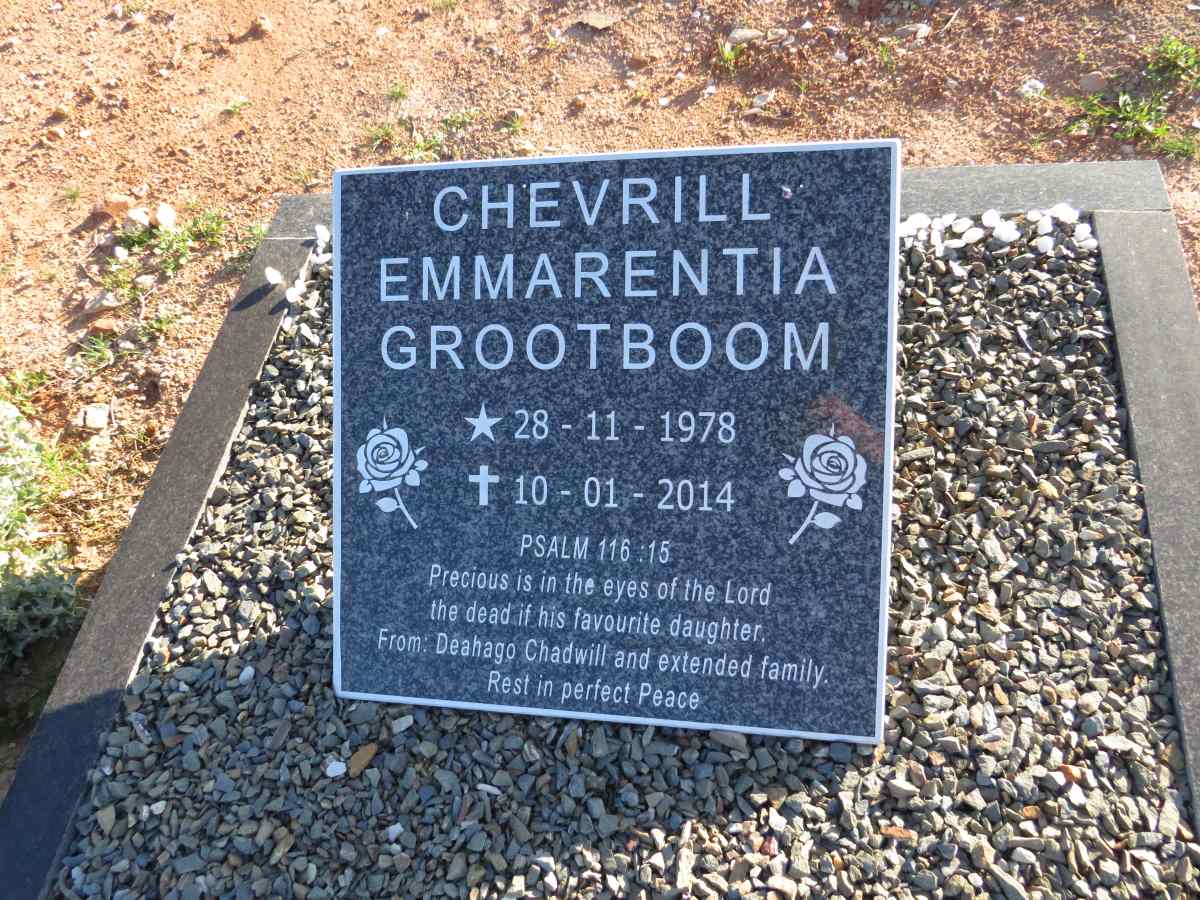 GROOTBOOM Chevrill Emmarentia 1978-2014
