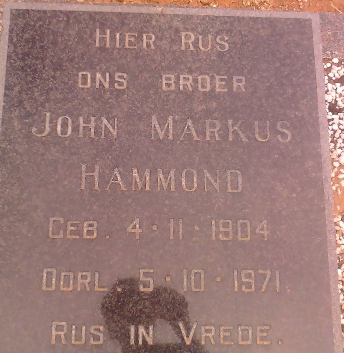 HAMMOND John Markus 1904-1971