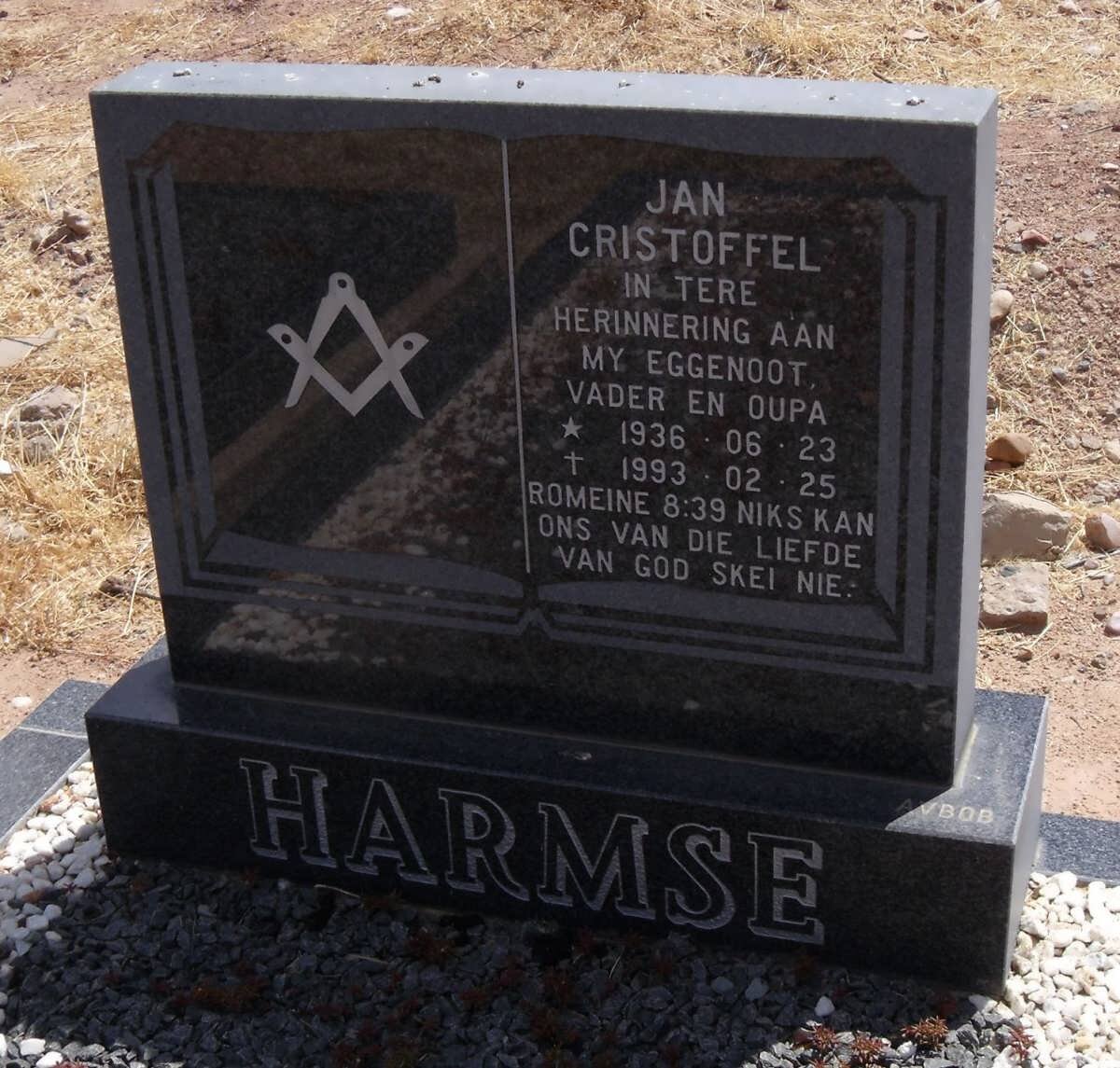 HARMSE Jan Christoffel 1936-1993