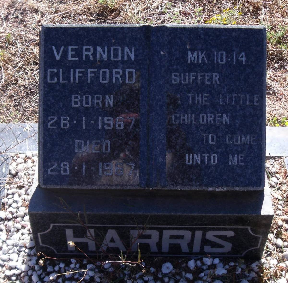 HARRIS Vernon Clifford 1967-1967