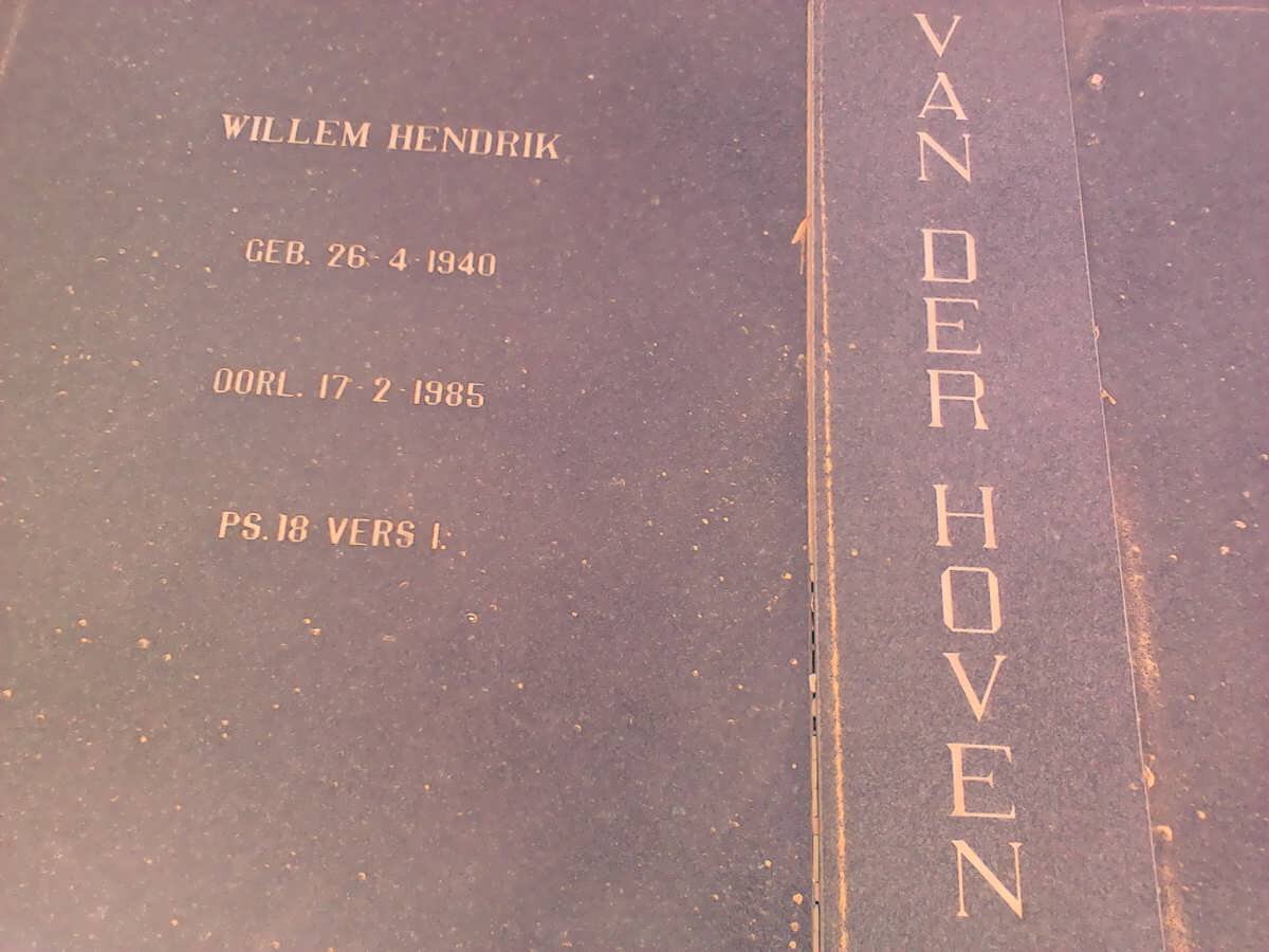 HOVEN Willem Hendrik, van der 1940-1985