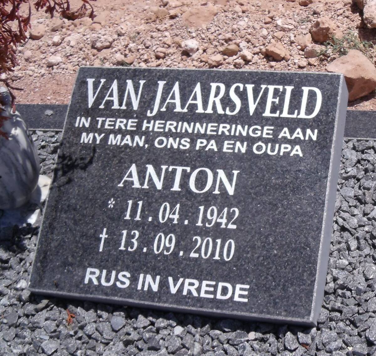 JAARSVELD Anton, van 1942-2010