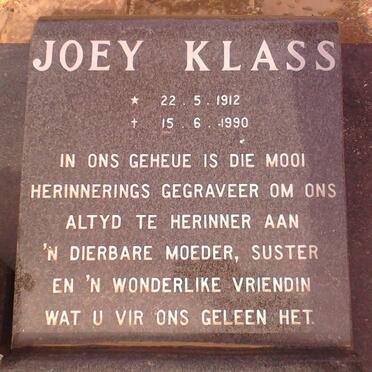 KLASS Joey 1912-1990