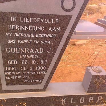 KLOPPERS Coenraad J. 1917-1980 & Johanna H. 1915-1993 _1