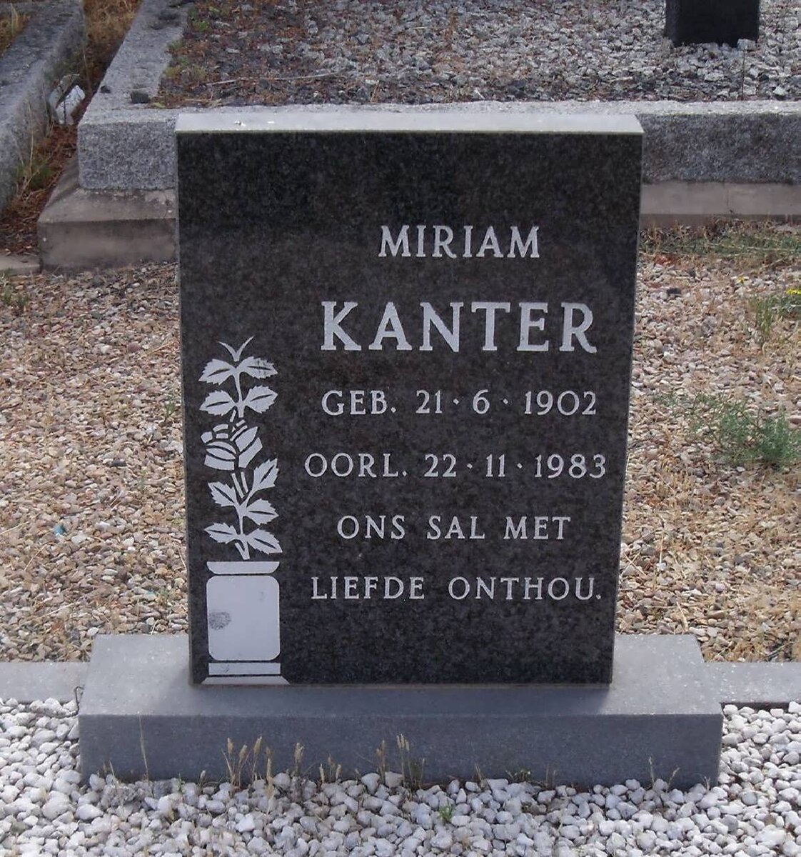 KANTER Miriam 1902-1983