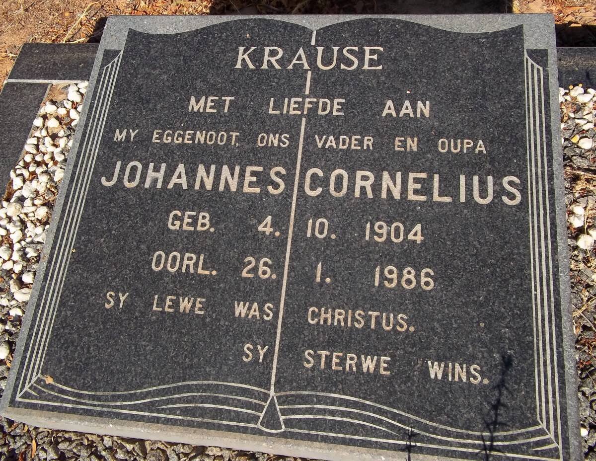 KRAUSE Johannes Cornelius 1904-1986
