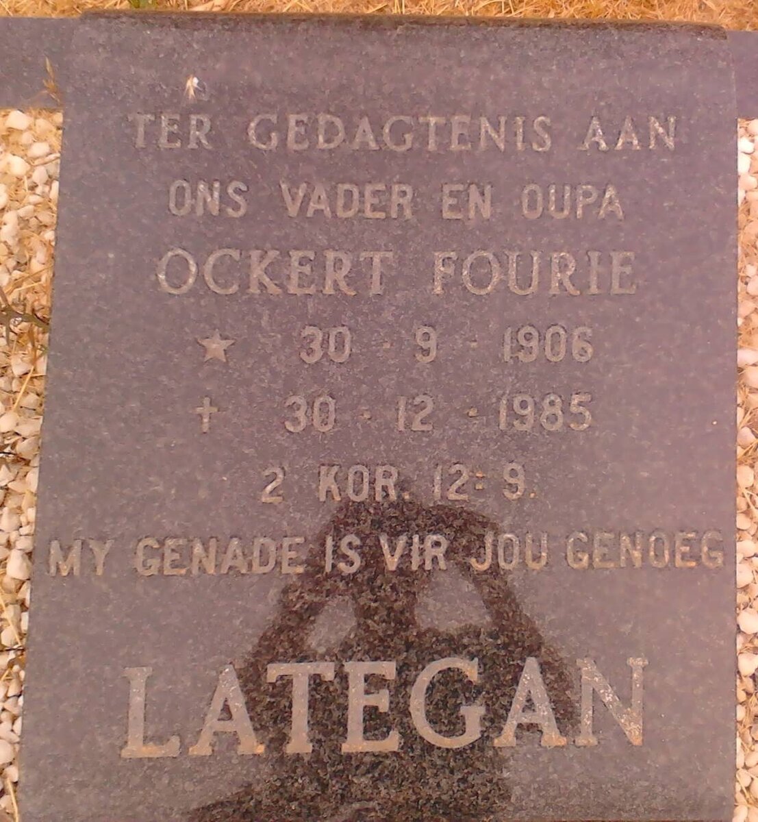 LATEGAN Ockert Fourie 1906-1985