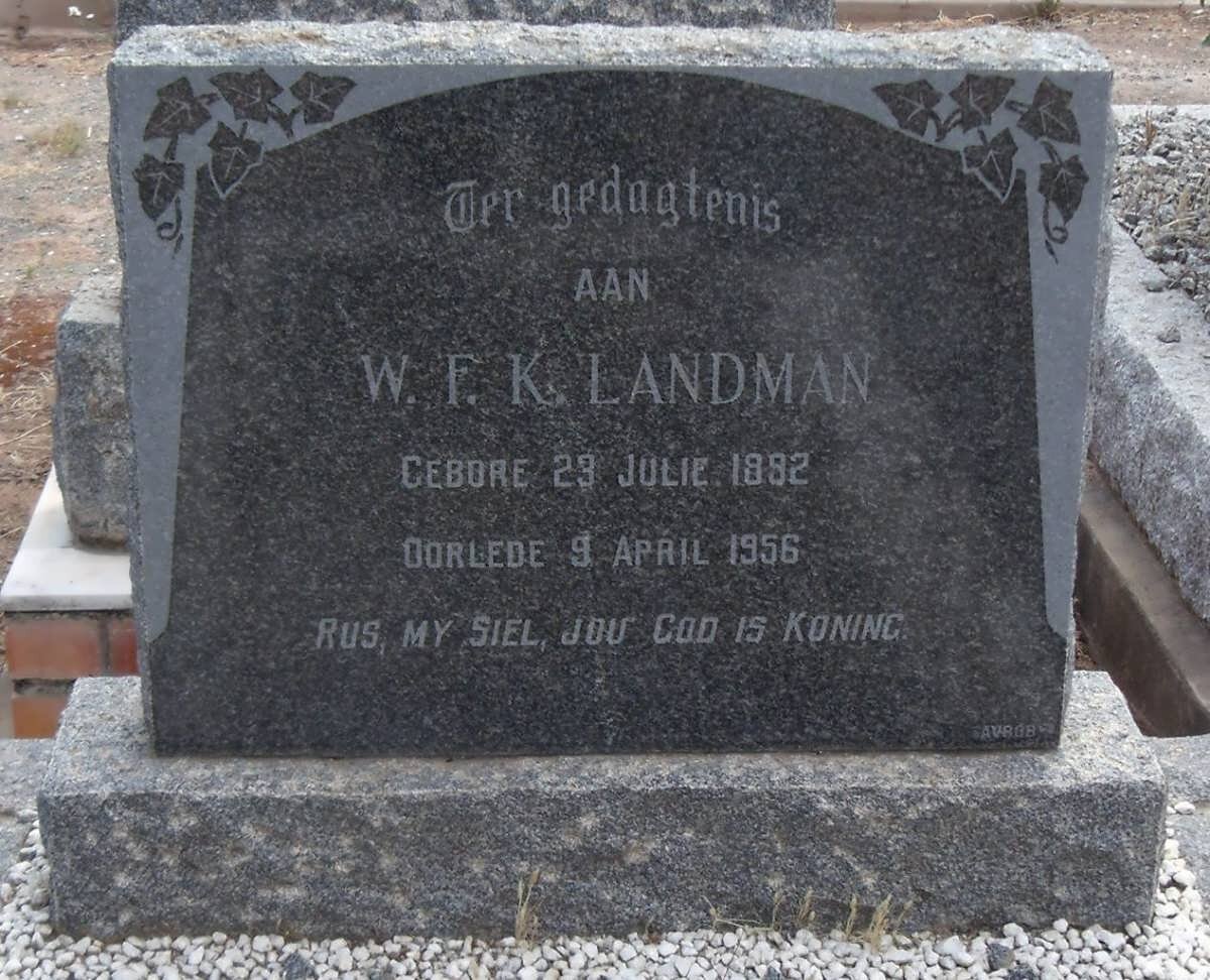 LANDMAN W.F.K. 1892-1956