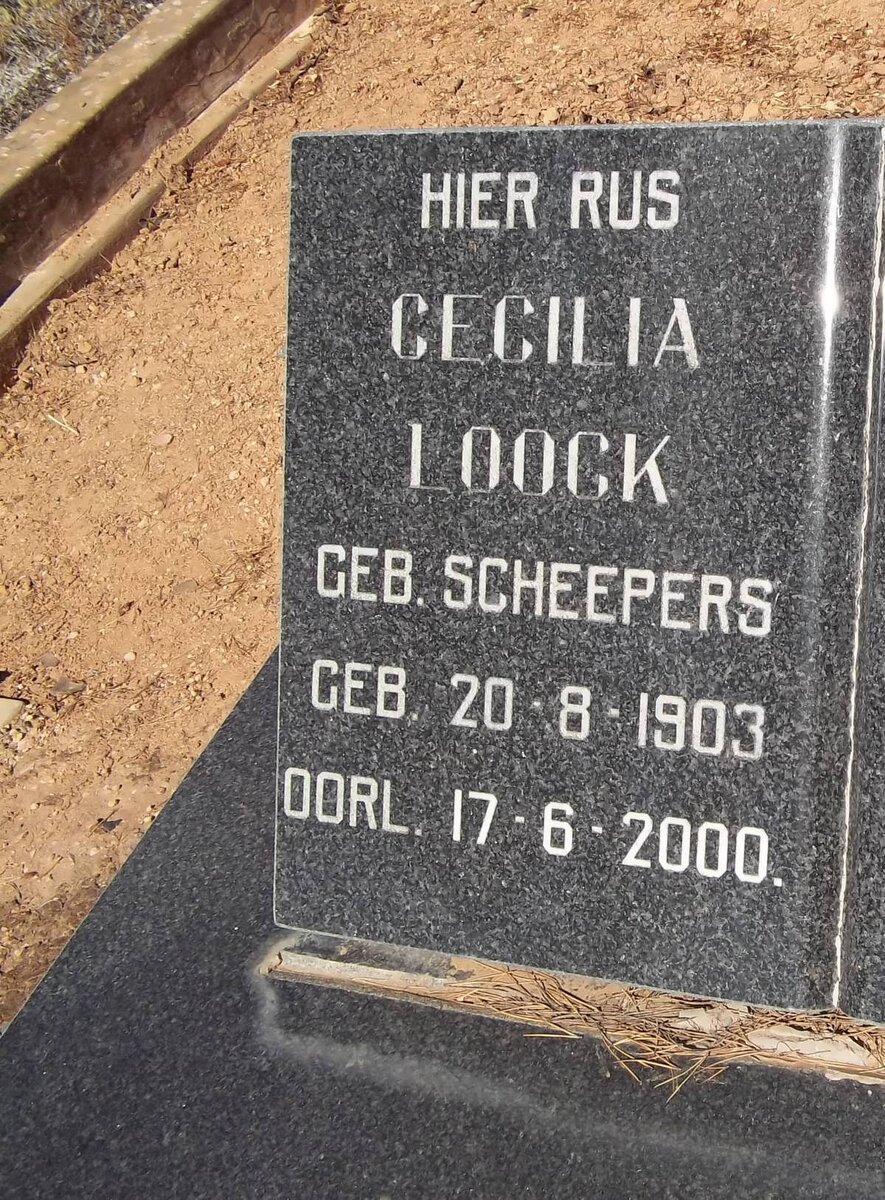 LOOCK Cecilia nee SCHEEPERS 1903-2000