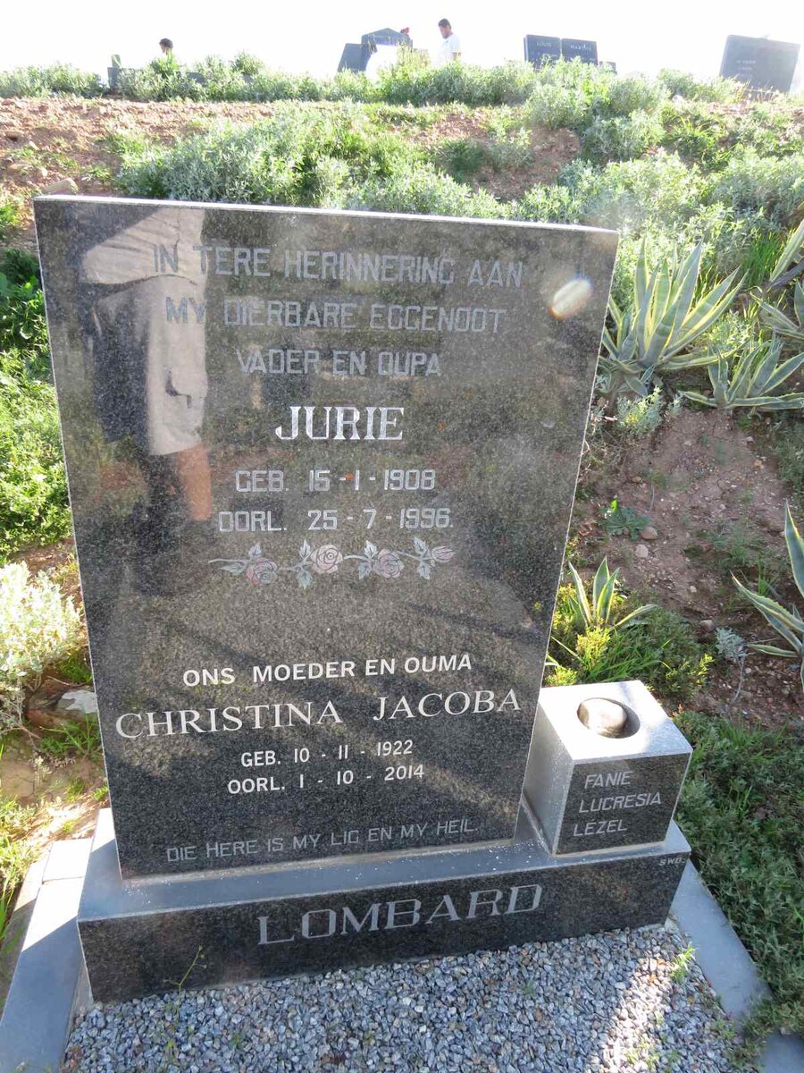 LOMBARD Jurie 1908-1996 & Christina Jacoba 1922-2014