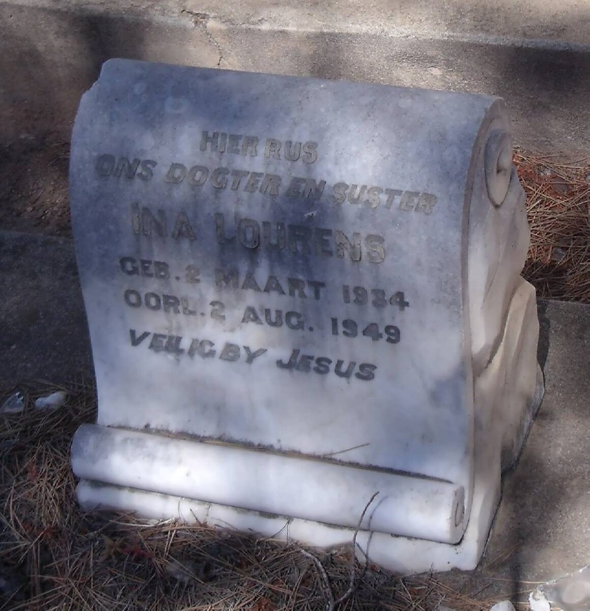 LOURENS Ina 1934-1949