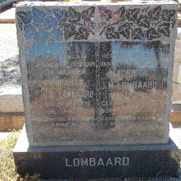LOMBAARD Abraham H.C. 1879-1945 &amp; Magrieta J.M. THOMAS 1881-1968