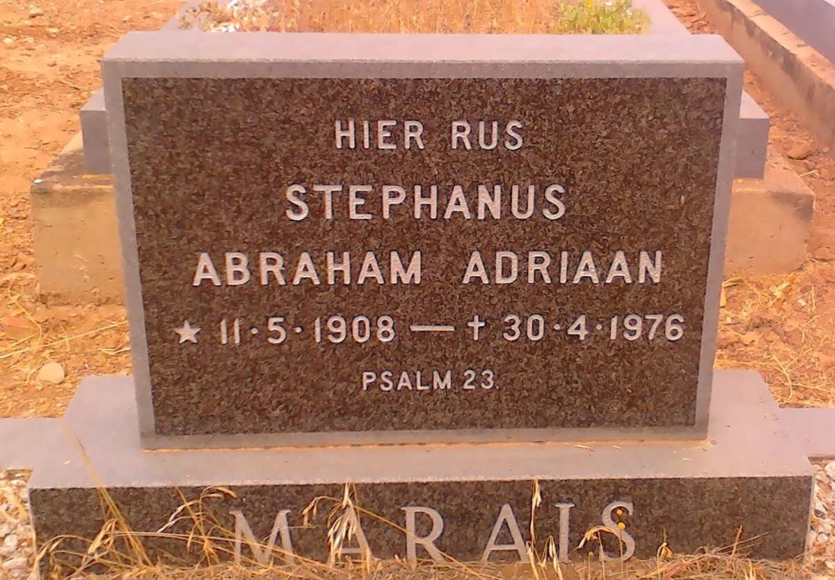MARAIS Stephanus Abraham Adriaan 1908-1976