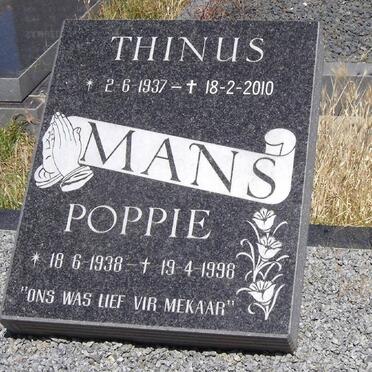 MANS Thinus 1937-2010 &amp; Poppie 1938-1998
